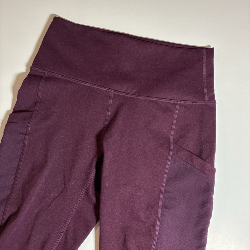 Fabletics Powerhold High Waisted Pocket Leggings Purple Women's Size 10